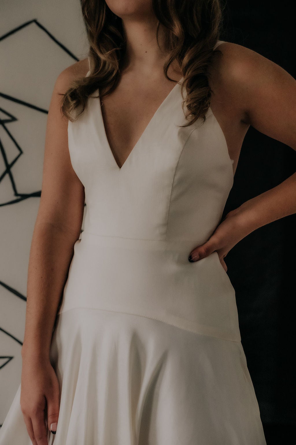 Dropped Waist Stretch Taffeta Ball Gown Classic Wedding Dress | KIMBERLY PHILLIPS CLOTHIER Dropped Waist Stretch Taffeta Ball Gown Classic Wedding Dress | KIMBERLY PHILLIPS CLOTHIER