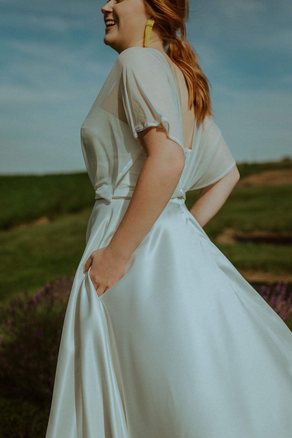 chiffon dress toppers Kai Topper Loulette Bride