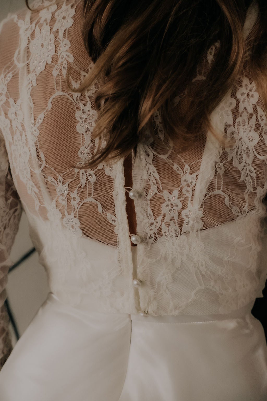 open lace back dress Lace Topper for Magnolia – Amsale main image 0