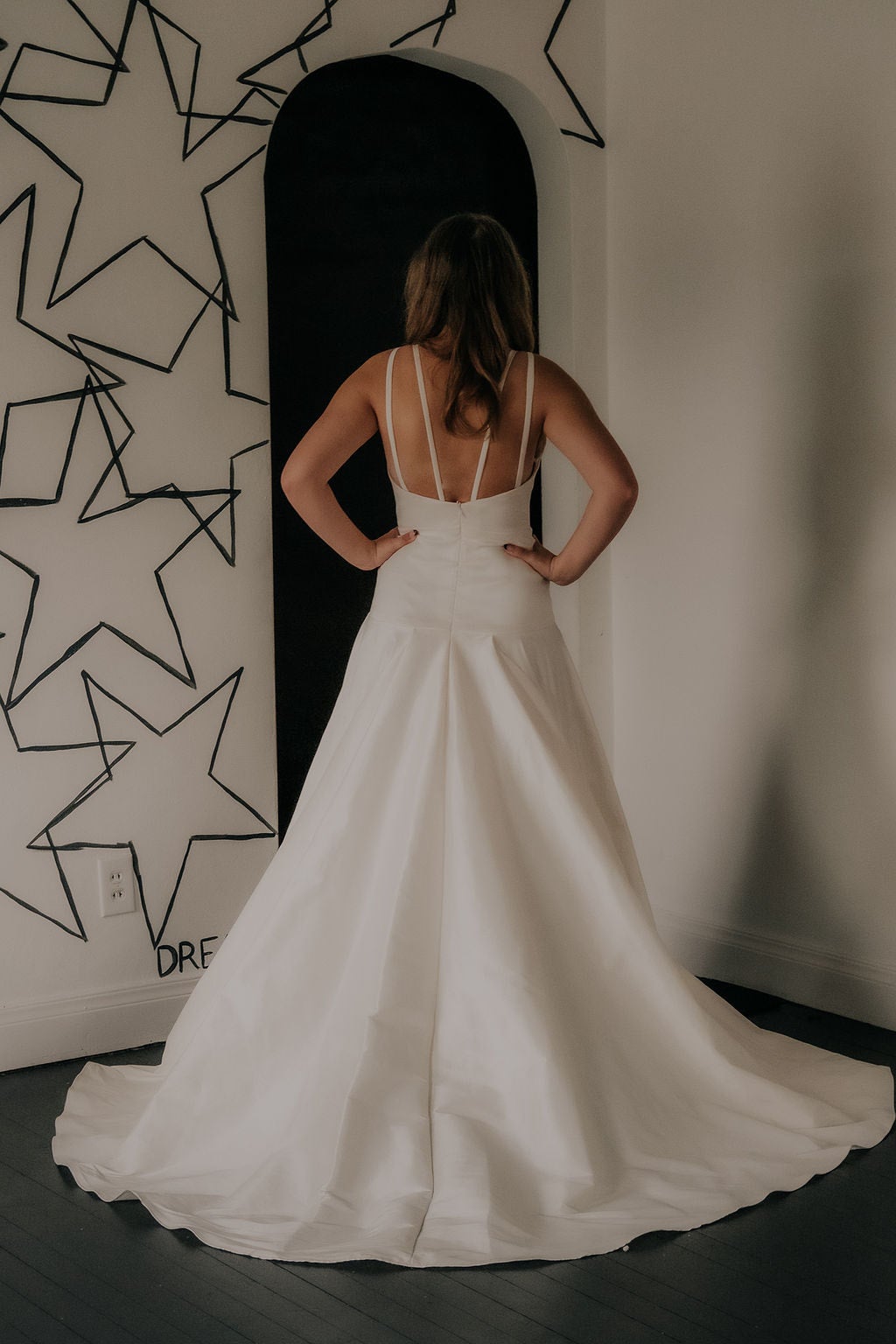Dropped Waist Stretch Taffeta Ball Gown Classic Wedding Dress | KIMBERLY  PHILLIPS CLOTHIER