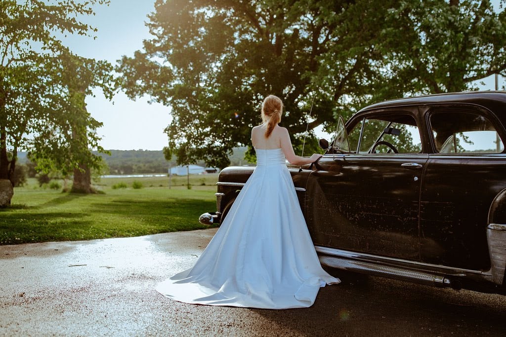 velvet wedding dress bridal gown Simple Velvet Wedding Dress with Cowl Back AELIS Size 10 / Ivory