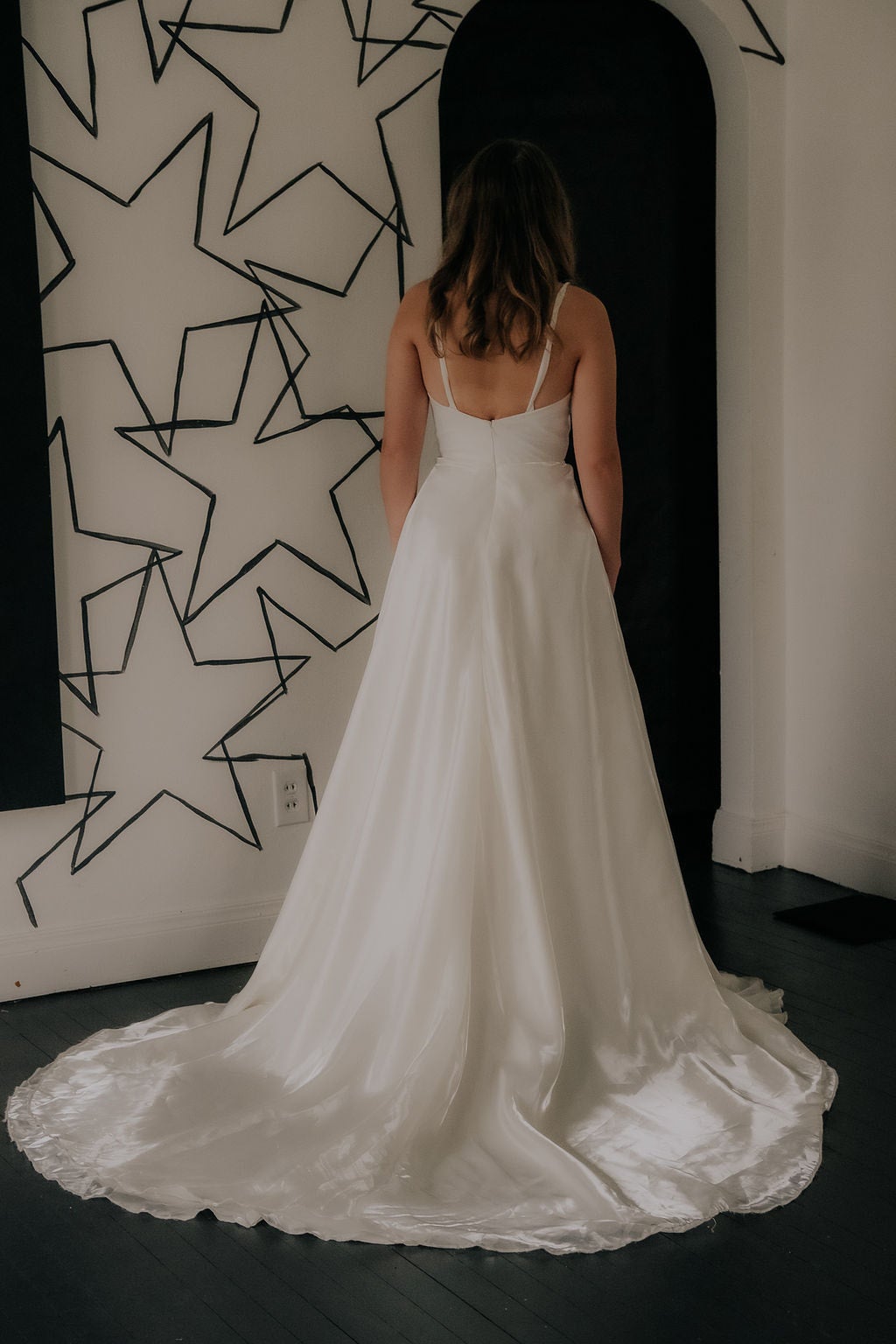 Spaghetti Strap Wedding Dress with Pockets